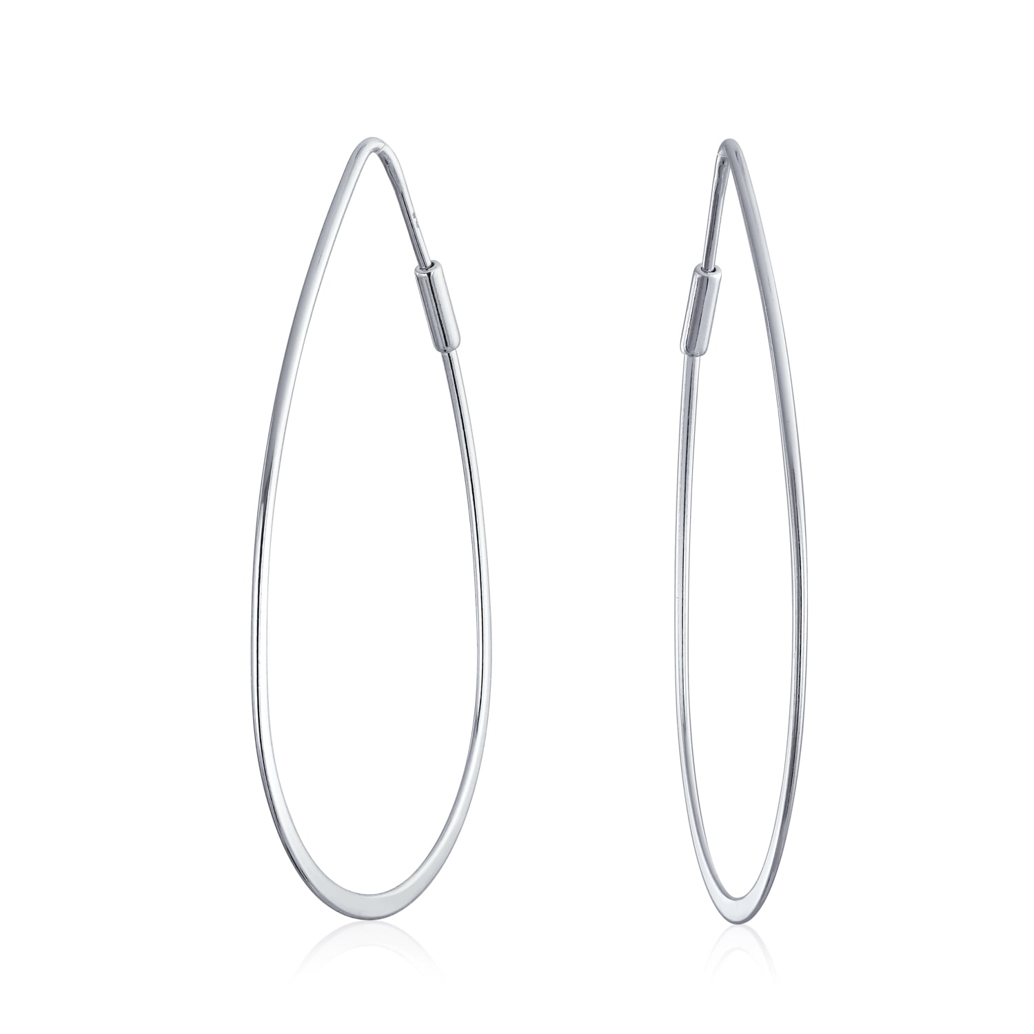Minimalist Design Earrings Beads Hoop Earrings Simple Design Earrings Light Luxury Style 925 Sterling Silver Earrings