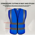 thumbnail image 4 of High Visibility Reflective Vest in Blue for Night Work and Running in Lightweight and Adjustable Design, 4 of 5