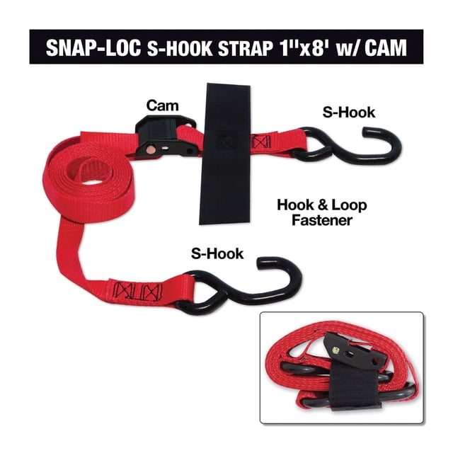USA! with Hook & Loop Storage Fastener S-Hook Loop Strap 1x4 CAM 