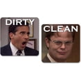 thumbnail image 1 of DUNGGLE Dishwasher Μagneτ Clean Dirty Sign Indicator, Washing machine Μagneτ Double Sided Kitchen Dish Washer Refrigerator Μagneτ Flip with Μagneτic Plate, 1 of 7