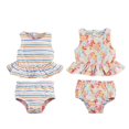 thumbnail image 1 of Mud Pie Girls' Bikini Set, Floral/Stripe, 3-6 Months, 1 of 2