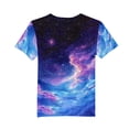 thumbnail image 4 of IVEYRTF Boys Star Print Short Sleeve T-Shirt Casual Round Neck Top for School Activities Everyday Comfort Sporty Style Shirt(Multicolor#2,14-15 Years), 4 of 5