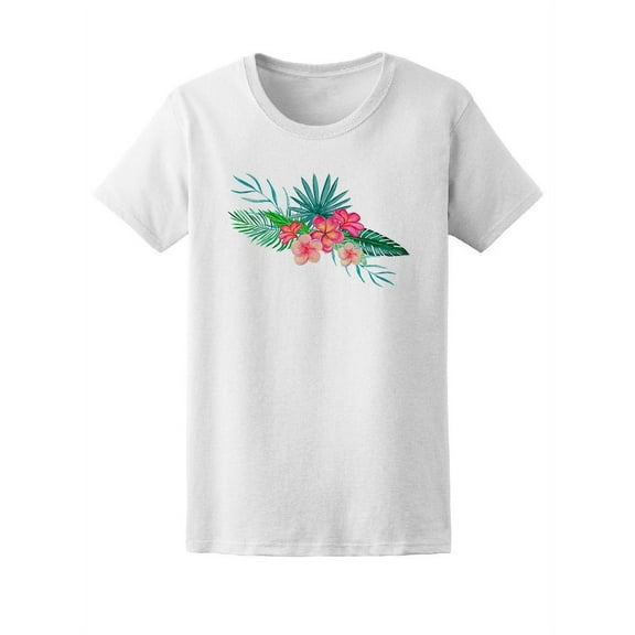Tropical Green Leaves T-Shirt Women -Image by Shutterstock, Female XX-Large