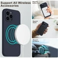thumbnail image 3 of for iPhone 11 Pro Case Silicone with Screen Protector - [Compatible with MagSafe] - Camera Cover - Slim Fit Protective Magnetic Phone Case 5.8" for Women Girls - Dark Blue, 3 of 13