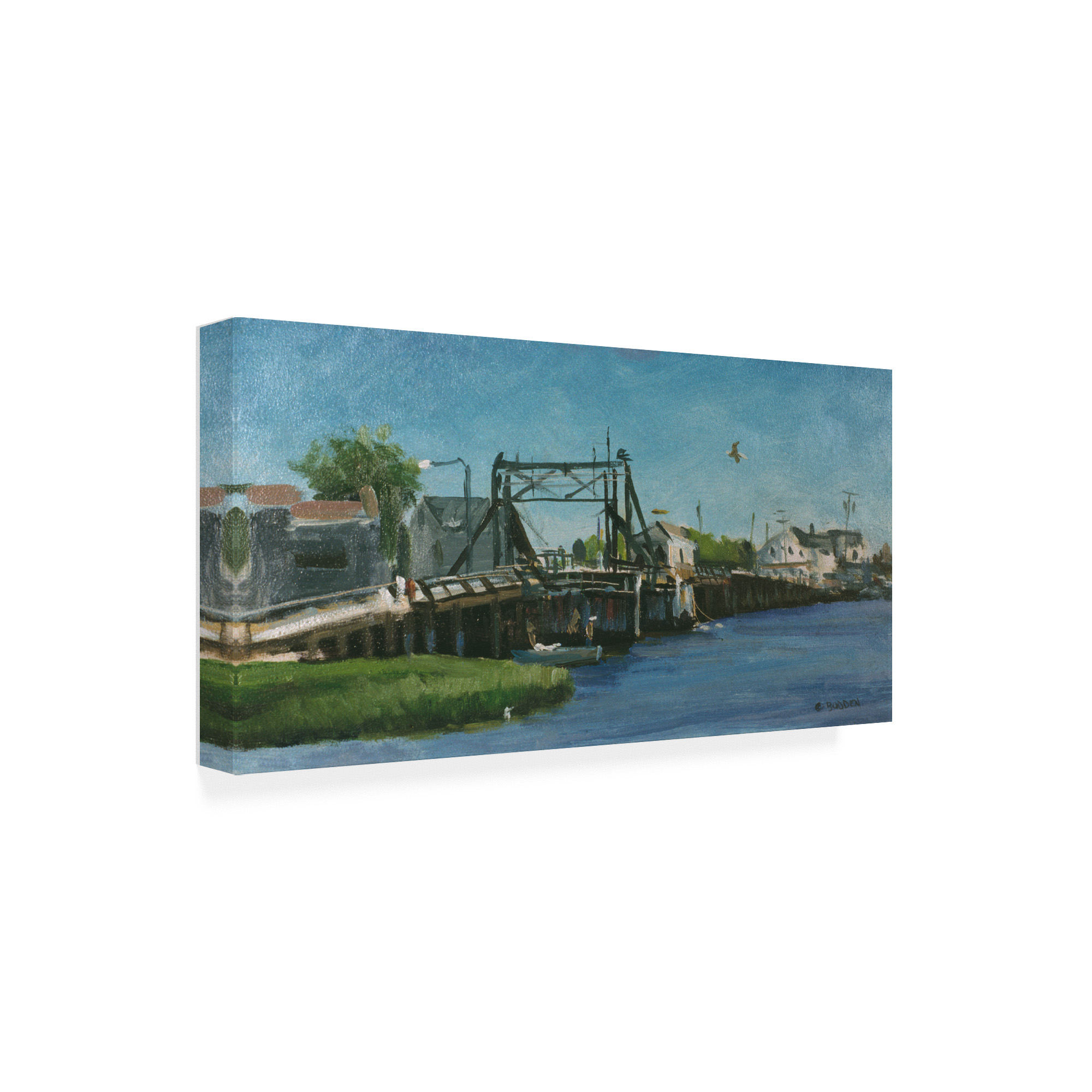Trademark Fine Art 'Manasquan Bridge' Canvas Art by Michael Budden