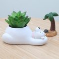 thumbnail image 2 of Maceta De Plantas De Cactus Suculentas De Oso , Maceta De Macetas De Resina, Perfecta Para La Decoración para hogar Sharpla Contenedor de hierbas suculentas de resina, 2 of 8