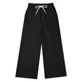 thumbnail image 4 of Karoyedx Pants for Girls Toddler Kids Cotton Linen Pants Baby Boys Girls Long Casual Loose Joggers Summer Cute Pants Black Size,8-10 Years, 4 of 6