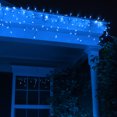 thumbnail image 2 of Set of 100 Blue Mini Incandescent Icicle Christmas Lights, White Wire 3 in. Spacing, 2 of 2