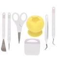 thumbnail image 4 of Vinyl Weeding Tools Set  , Craft Tools Set Accurate Cutting Grip Function 7PCS  For Silhouettes For Lettering For Cameos Yellow, 4 of 8