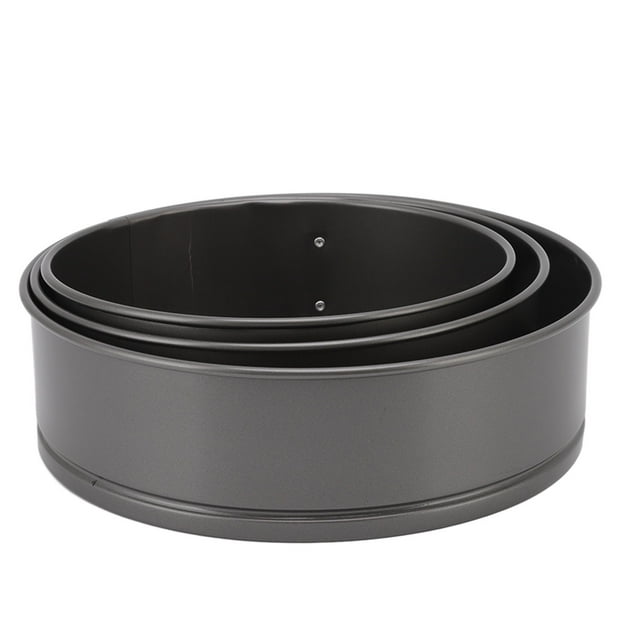 Round Cake Pan Set, Stainless Steel Spring Clasp Springform Baking Pan Easy Release Prevent Sticking Double Layer Coating For Bakery For Restaurant