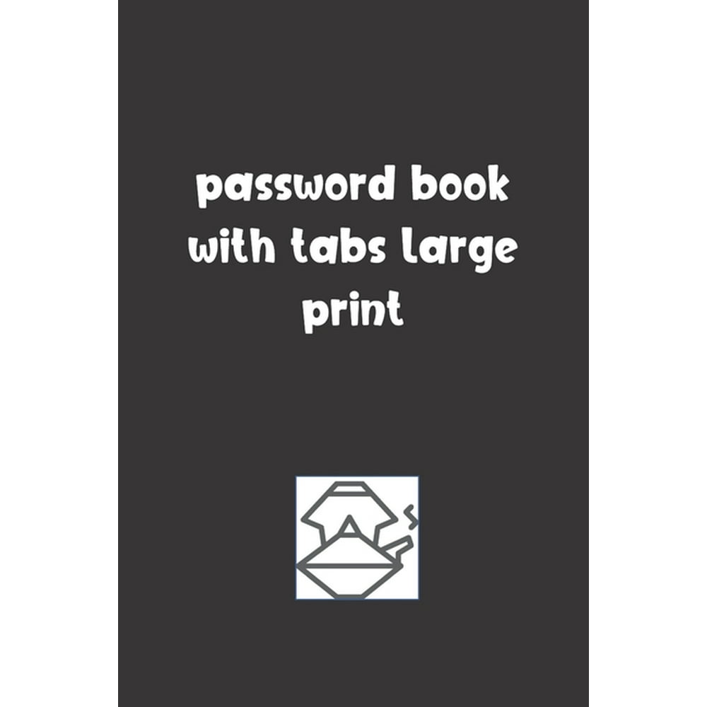 Password Book With Tabs Large Print Password Booklet to Keep Your