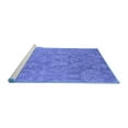 thumbnail image 2 of Ahgly Company Machine Washable Indoor Square Oriental Blue Industrial Area Rugs, 5' Square, 2 of 4