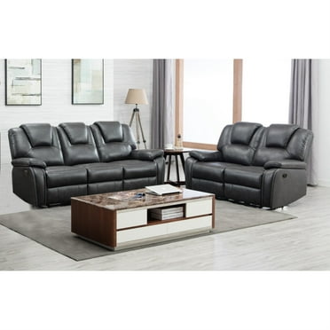 Leather Reclining Three Seater Sofa With Center Drop Down Cup Holder Brown Com Leather Reclining Three Seater Sofa, Amalfi Brown Leather Power Motion Reclining Sofa Reviews