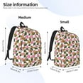 thumbnail image 3 of Naloa Abstract Pink Plaid Butterfly Canvas Backpack for Men Women Rucksack Casual Travel Daypack College Tote Satchel Bookbag for Teens-Small, 3 of 7