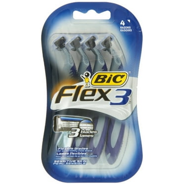 BiC Flex 3 for Men, Disposable Shaver, 4 ea (Pack of 2)