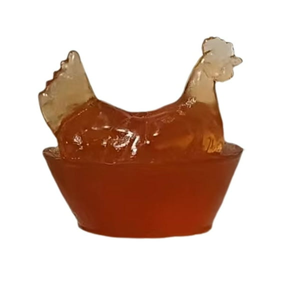 SharkTRUE Mini Glass Hens on Nests, Handmade Collectible Small Hens Figurines, Blown Glass Chicken Figurines Handmade Art Glass Rooster Figurine Crystal Hen on Nest Collectible Gifts