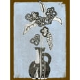 thumbnail image 2 of Wang, Melissa 25x32 Black Ornate Wood Framed with Double Matting Museum Art Print Titled - Graphic Flowers in Vase I, 2 of 4