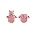 thumbnail image 2 of RUINIXCW Baby Bat Halloween Costume Wing Design Warm Plush Sleeveless Hooded Romper, 2 of 8