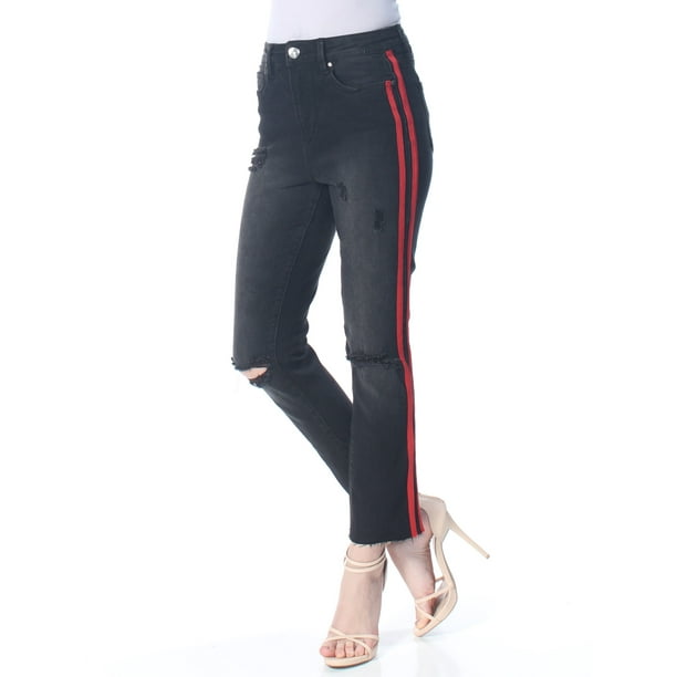 trousers with red side stripe