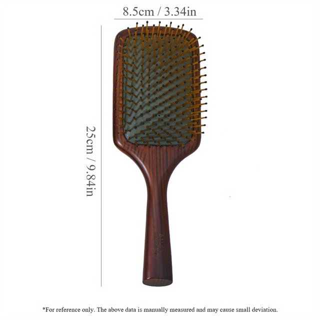 Paddle Hair Brush, Wooden Handle Easy Detangling Scalp Massage Hair Brush Comb Gently Detangles Styles Smooth And Conditions Hair Minimizes Frizz And Breakage Detangler Brush For All Hair Types