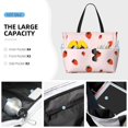 thumbnail image 2 of Wukai Strawberry Print Zipper Bag,large Beach Tote Bag,Waterproof Sandproof Bag,Grocery and Picnic Tote Travel Bag, 2 of 5