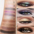 thumbnail image 2 of Paleta de sombras de ojos con purpurina Impeccablery, 10 colores, resistente al agua, 2 of 9