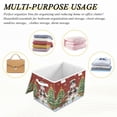 thumbnail image 7 of Wobogo Christmas Snowman Large Collapsible Storage Box Flip Lid Fabric Decorative Organizer Container Basket with Handles 16.5×12.6×11.8in, 7 of 7