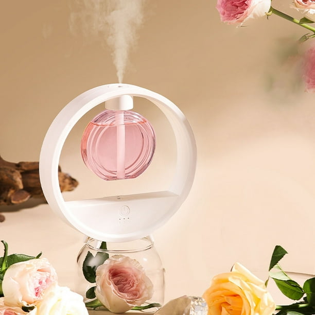 Difusor y humidificador de aromaterapia de colores con luz nocturna - Depósito de 60 ml, 4 modos, USB, para casa y oficina