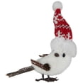 thumbnail image 5 of Northlight Winter Bird with Knitted Hat Christmas Figurine - 4.5" - White and Red, 5 of 9