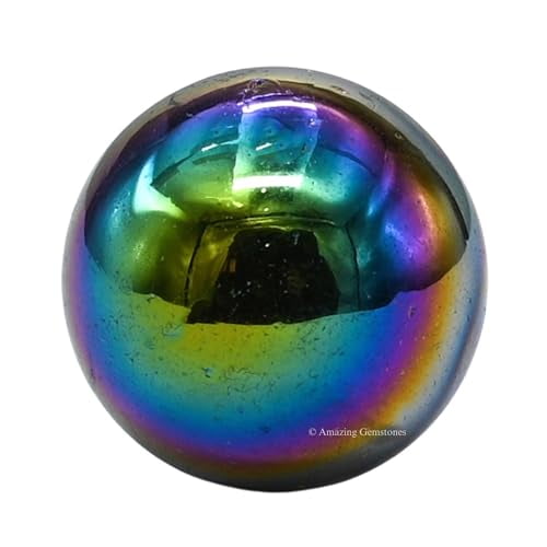 Titanium Aura Quartz Crystal Ball Sphere 1" Inches