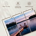 thumbnail image 6 of Elephant Stock Lake Dock Chairs Wall Art - Horizontal Multi Panel Canvas - Living Room Wall Decor - Nature Multi Panel - Teal And Blue Decor - 45" x 28", 6 of 8