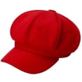 thumbnail image 2 of ruhuadgb Wide Brim Sunscreen Beret Hat Skin-Touch Retro Octagonal Painter Woolen Hat for Fall Winter, 2 of 8
