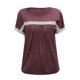 thumbnail image 1 of Gibobby Playera de Manga Corta con Cuello Redondo Camiseta manga corta informal cómoda con cuello redondo y empalme encaje hueco para mujer(Vino,XL), 1 of 5