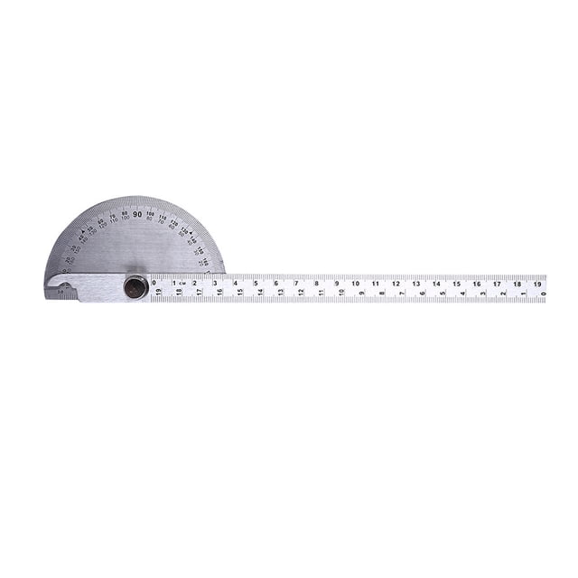 Yeacher Stainless Steel 180 Degree Protractor Angle Finder Rotary Woodworking Measuring Ruler Craftsman Tool
