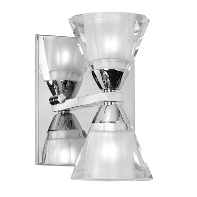 Radionic Hi Tech VA-V689-2W-PC-RHT Orly 2 Light Wall Scone With Polished Chrome Finish by Radionic Hi Tech