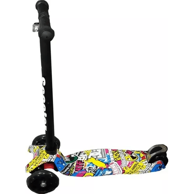 Scooter Print Graffiti Smile Peso 45 Kg Luces Led