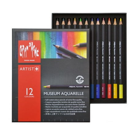 - CARAN DACHE/CREATIVE ART 3510312 CARAN DACHE MUSEUM AQUARELLE 12 COLOURS PENCIL SET