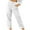 White Cotton Linen Long Joggers, variant on Womens Fashion Daily Comfy Leisure Cotton Linen Long Joggers Summer Trendy Olyvenn Women Casual Solid Color Pockets Bandage Elastic Waist Comfortable Straight Pants Army Green 8