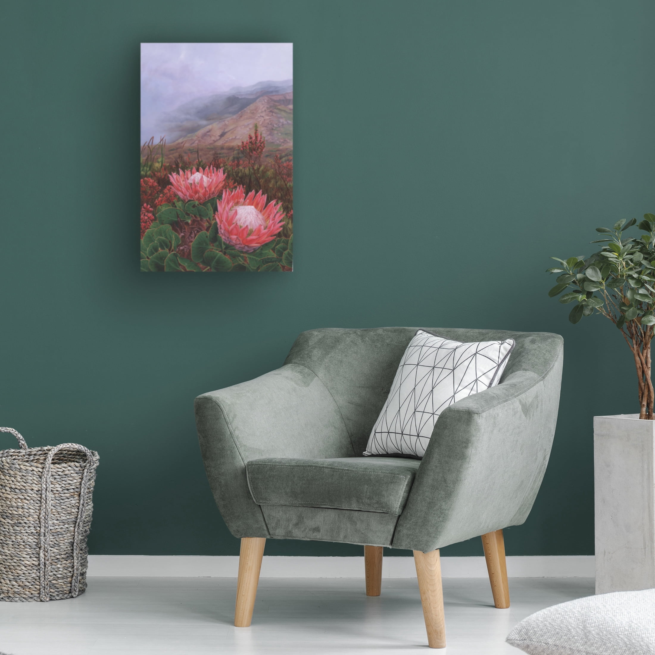 Canvas Wall Art - Delene Lambert 'In the Eye of the Beholder Proteas' Wall Art for Living Room, Bedroom, or Office Décor by Trademark Fine Art - 12 x 19 Inches