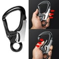 thumbnail image 1 of Mosquetón de aluminio 35KN Cola Clip de escalada Caribeaner Negro, 1 of 8