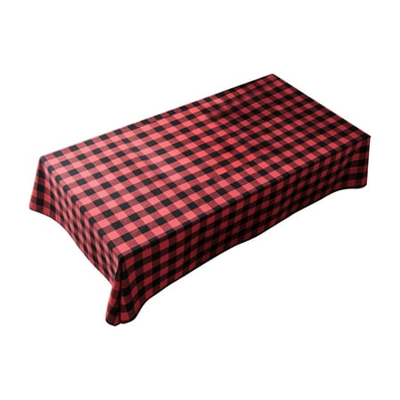 

mnjin woven cotton and linen plaid tablecloth modern simple red black tea table cloth british style tablecloth black