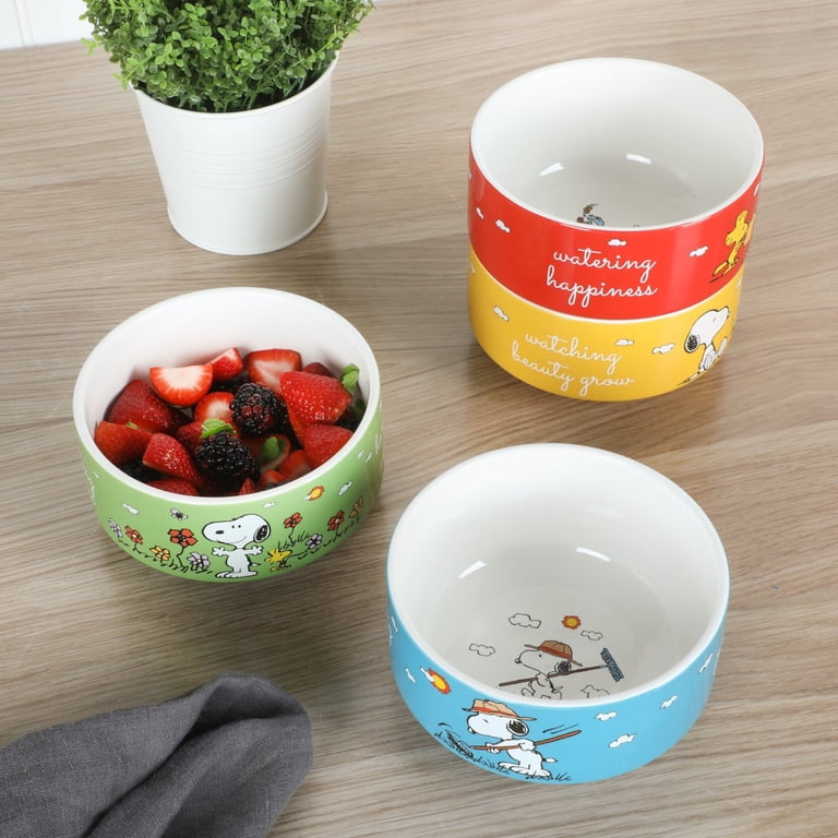 Peanuts, Decorative Stoneware Bowl Set, 4 Pack, 5.5