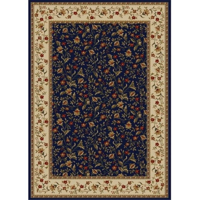 Radici 1593-1172-NAVY Como Rectangular Navy Blue Traditional Italy Area Rug- 5 ft. 5 in. W x 7 ft. 7 in. H