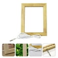 thumbnail image 1 of IFANLANDOR 1Pcs LED Desk Photo Frame Wood Photo Stand for Picture Decoration with Decorative Lighting Simple Rustic Style, 1 of 8