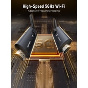 Lemorele Wireless HDMI Transmitter and Receiver ,1080P HD 656ft Range Wireless HDMI Extender Kit, 5G Wireless Transmission for TuTuplay,for Laptop/Camera/TV Box