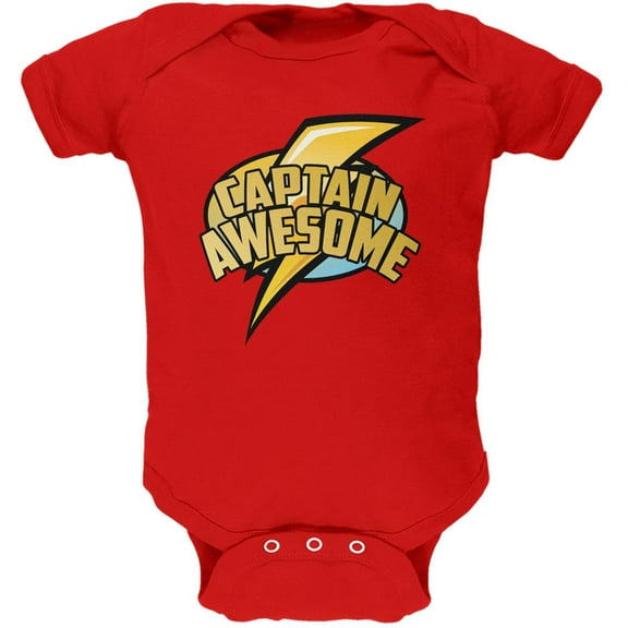 Captain Awesome Red Soft Baby One Piece - 18-24 months