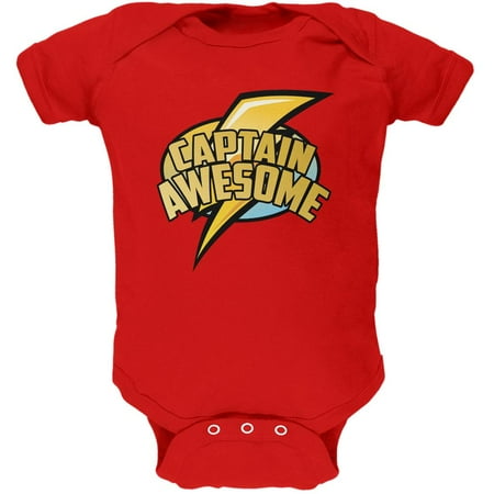 

Captain Awesome Red Soft Baby One Piece - 18-24 months