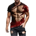 thumbnail image 6 of ALLLIST Spring Tops for Men 2024 Short Sleeve Crew Neck Red Muscle Gift T-Shirts Loose Printed Graphic Mens Dress Shirts, 6 of 6