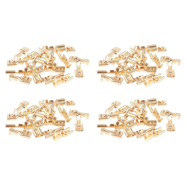 Terminales de Laton de 6,3 mm Conectores Hembra de Cable de Pala, 80 Piezas