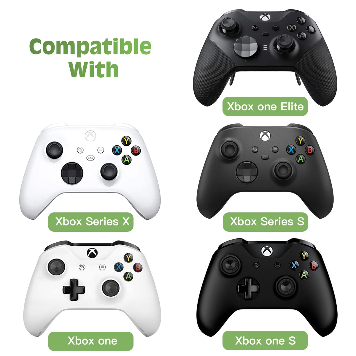 TiMOVO Wireless Keyboard Compatible with Xbox One / Elite, Xbox Series X/S  Controller with Headset Audio Jack, 2.4G Receiver Included, Black